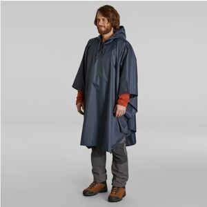 Quechua Forclaz MT100 Navy Blue Rain Poncho size unisex small
